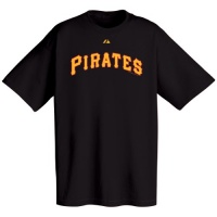 Pittsburgh Pirates Official Wordmark Short Sleeve T-Shirt, Black Pittsburgh Pirates Official Wordmark Short Sleeve T-Shirt, Black