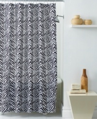 Go wild! Zebra stripes take your bath on a style safari with this durable shower curtain from WaterShed. Go wild! Zebra stripes take your bath on a style safari with this durable shower curtain from WaterShed.