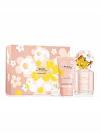 Daisy Eau So Fresh radiates with sunny florals and sparkling energy. This gift set includes a 4.2 oz. Eau de Toilette Spray, 5.1 oz. Radiant Body Lotion and a 0.13 oz. Deluxe Mini Eau de Toilette. Daisy Eau So Fresh radiates with sunny florals and sparkling energy. This gift set includes a 4.2 oz. Eau de Toilette Spray, 5.1 oz. Radiant Body Lotion and a 0.13 oz. Deluxe Mini Eau de Toilette.