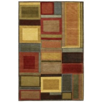 Couristan Pokhara Iridescent Blocks Multicolor Area Rug Size - 3.6 x 5.6 ft.