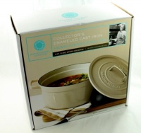 Collector's Enameled Cast Iron Buckwheat 6qt Round Casserole Collector's Enameled Cast Iron Buckwheat 6qt Round Casserole
