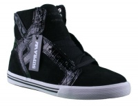 Supra Chad Muska Skytop Skate Shoe - Youth Black Suede/Black Croc/White, 1.0 Supra Chad Muska Skytop Skate Shoe - Youth Black Suede/Black Croc/White, 1.0