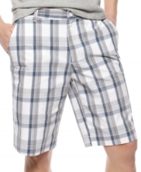 Picture perfect plaid on these Alfani shorts keeps you comfortable and ready for any candid shots that come your way. Picture perfect plaid on these Alfani shorts keeps you comfortable and ready for any candid shots that come your way.