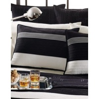 Ralph Lauren Black Adobe Bold Stripe Standard Pillow Sham Ralph Lauren Black Adobe Bold Stripe Standard Pillow Sham