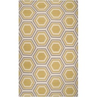 Surya Fallon Jill Rosenwald Honeycomb Flatweave Area Rug, 8-Feet by 11-Feet, Yellow/Cream/Gray Surya Fallon Jill Rosenwald Honeycomb Flatweave Area Rug, 8-Feet by 11-Feet, Yellow/Cream/Gray