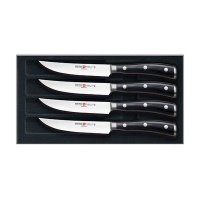 Wusthof Classic Ikon 4-Piece Steak Set with Wooden Box, Black Wusthof Classic Ikon 4-Piece Steak Set with Wooden Box, Black