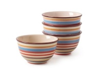 Tabletop Lifestyles 6-Inch Cereal Bowl, Sedona Stripe, Set of 4 Tabletop Lifestyles 6-Inch Cereal Bowl, Sedona Stripe, Set of 4
