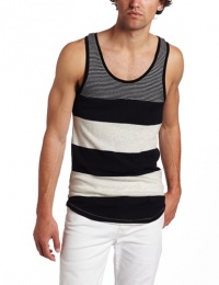 Alternative Men's Amir Tank Top, Black Global Stripe, Small Alternative Men's Amir Tank Top, Black Global Stripe, Small