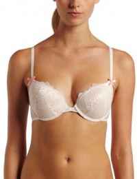 Betsey Johnson Women's Rebel Rose Bump 'Em Up Bra, Pearl, 32B