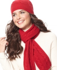 It doesn't get more classically chic than cable knit cashmere. Charter Club's hat will help you skate through winter. It doesn't get more classically chic than cable knit cashmere. Charter Club's hat will help you skate through winter.