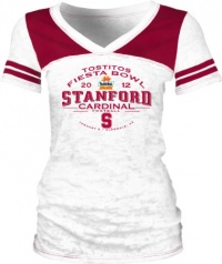 NCAA Women's Stanford Cardinals 2012 Fiesta Bowl Jr Burnout V-Neck (White/Cardinal, Small) NCAA Women's Stanford Cardinals 2012 Fiesta Bowl Jr Burnout V-Neck (White/Cardinal, Small)