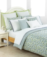 Pretty painted florals are given a down-home touch with contrasting white ric rac ribbon on all sides. Coordinate with the Laurel Hill bedding collection from Tommy Hilfiger for sophisticatedly feminine bedroom style. (Clearance) Pretty painted florals are given a down-home touch with contrasting white ric rac ribbon on all sides. Coordinate with the Laurel Hill bedding collection from Tommy Hilfiger for sophisticatedly feminine bedroom style. (Clearance)