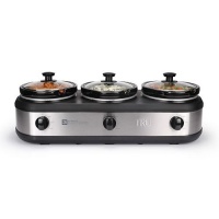 TRU Triple Buffet Server with 3 2-1/2-Quart Oval Removable Inserts TRU Triple Buffet Server with 3 2-1/2-Quart Oval Removable Inserts