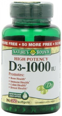 Nature's Bounty Vitamin D3 - 1000 Iu , 350 Softgels Nature's Bounty Vitamin D3 - 1000 Iu , 350 Softgels