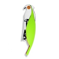 These adorable parrot corkscrews are the perfect addition to any party. Made of aluminum, they come in blue, green or black. These adorable parrot corkscrews are the perfect addition to any party. Made of aluminum, they come in blue, green or black.