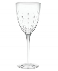 Refresh your formal table with the stylized petal cuts and refined whimsy of Modern Love stemware by Monique Lhuillier for Royal Doulton. This crystal goblet combines a sleek bell shape and simple stem with convenient dishwasher-safe durability. Refresh your formal table with the stylized petal cuts and refined whimsy of Modern Love stemware by Monique Lhuillier for Royal Doulton. This crystal goblet combines a sleek bell shape and simple stem with convenient dishwasher-safe durability.