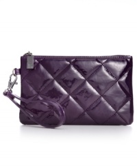 Take a shine to everyday accessorizing with this glossy goodie from Style&co. Featuring a quilted pattern and convenient wristlet strap, you can slip it in your handbag or wear it on its own almost anywhere. Take a shine to everyday accessorizing with this glossy goodie from Style&co. Featuring a quilted pattern and convenient wristlet strap, you can slip it in your handbag or wear it on its own almost anywhere.