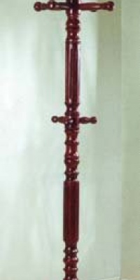 Frenchi Home Furnishing Traditional Spinning Top Wooden Coat Rack, Cherry Frenchi Home Furnishing Traditional Spinning Top Wooden Coat Rack, Cherry