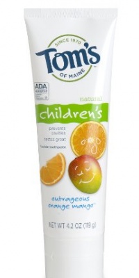Tom's of Maine Anticavity Children's Toothpaste, Outrageous Orange-Mango, 4.2-Ounce (Pack of 3) Tom's of Maine Anticavity Children's Toothpaste, Outrageous Orange-Mango, 4.2-Ounce (Pack of 3)