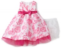 Nannette Baby-girls Infant Rose Print Shangtung Dress, Pink, 12 Months Nannette Baby-girls Infant Rose Print Shangtung Dress, Pink, 12 Months