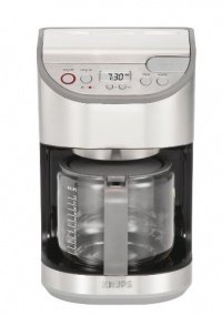 KRUPS KM611D50 Precision Programmable 12-Cup Coffee Maker with Glass Carafe, Grey and Stainless Steel KRUPS KM611D50 Precision Programmable 12-Cup Coffee Maker with Glass Carafe, Grey and Stainless Steel