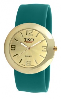 TKO ORLOGI Women's TK614-GTL Gold Slap Metal Teal Watch TKO ORLOGI Women's TK614-GTL Gold Slap Metal Teal Watch