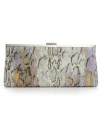 Pretty in python. This edgy design from Rachel Rachel Roy features an all-over snakeskin print with polished silvertone hardware and a chic top closure. Pretty in python. This edgy design from Rachel Rachel Roy features an all-over snakeskin print with polished silvertone hardware and a chic top closure.