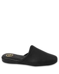 Crafted entirely in leather, including the sole, for a distinctive slipper that's comfortable and enduring. Crafted entirely in leather, including the sole, for a distinctive slipper that's comfortable and enduring.