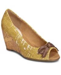 Cute and comfy come in one package. The Ambrosia pumps by Aerosoles have it all: ladylike charm, a sexy peep-toe and an easy-to-wear cork wedge heel. Cute and comfy come in one package. The Ambrosia pumps by Aerosoles have it all: ladylike charm, a sexy peep-toe and an easy-to-wear cork wedge heel.