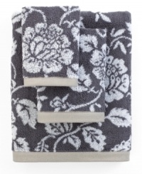 Sweet serenity. Offering a romantic and elegant composition for your bath space, this Aquarelle washcloth features pretty blooms in sophisticated hues. Sweet serenity. Offering a romantic and elegant composition for your bath space, this Aquarelle washcloth features pretty blooms in sophisticated hues.