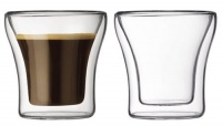 Bodum Assam Double-Wall Shot/Espresso Glasses, Set of 2 Bodum Assam Double-Wall Shot/Espresso Glasses, Set of 2