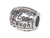 Zable(tm) Sterling Silver Live/Love/Laugh Bead / Charm Zable(tm) Sterling Silver Live/Love/Laugh Bead / Charm