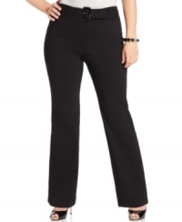 Style&co.'s plus size pants are contoured to your body with a polished flared design. Style&co.'s plus size pants are contoured to your body with a polished flared design.