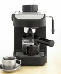 Coffee connoisseurs dream of quick, efficient steam for dynamic, delicious cappuccinos and lattes. This sleek and simple machine fits comfortably on your countertop, its glass carafe perfect for keeping fresh espresso warm as you froth milk in a flash. One-year warranty. Model XP1020. Coffee connoisseurs dream of quick, efficient steam for dynamic, delicious cappuccinos and lattes. This sleek and simple machine fits comfortably on your countertop, its glass carafe perfect for keeping fresh espresso warm as you froth milk in a flash. One-year warranty. Model XP1020.