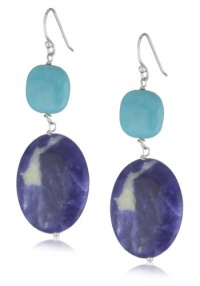 Sterling Silver Turquoise and Sodalite Drop Earrings Sterling Silver Turquoise and Sodalite Drop Earrings