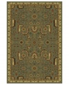 This traditionally styled rug from the St. Lawrence collection relies on timeless design to convey its stunning message. With an elaborate network of vines, blossoms and leaves woven into a sea green field, the unique rug brings classic grace and elegance into your home.