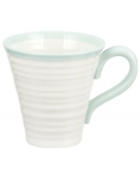 Distinctly ribbed Sophie Conran dinnerware sets your table with the charm of traditional hand-thrown pottery, but the durability of contemporary Portmeirion porcelain. Mix the banded Carnivale mug with solid celadon pieces. Distinctly ribbed Sophie Conran dinnerware sets your table with the charm of traditional hand-thrown pottery, but the durability of contemporary Portmeirion porcelain. Mix the banded Carnivale mug with solid celadon pieces.