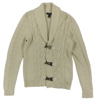 Lauren Jeans Co. Women's Guernsey Cabled Shawl-Collar Cardigan Sweater Lauren Jeans Co. Women's Guernsey Cabled Shawl-Collar Cardigan Sweater