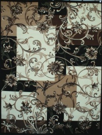Generations Brand New Contemporary Floral Black Modern Wavy Circles Area Rug 5'2 x 7'3 Generations Brand New Contemporary Floral Black Modern Wavy Circles Area Rug 5'2 x 7'3