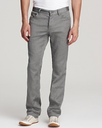 Bring casual refinement to your look with these slim-fitting pants from Theory. Bring casual refinement to your look with these slim-fitting pants from Theory.