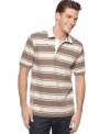 Not much comes easy, but style definitely does when you're wearing this striped polo shirt from Club Room. (Clearance)