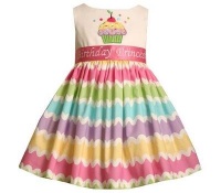 Bonnie Jean Girls 2-6x Birthday Dress, Multi, 3 Bonnie Jean Girls 2-6x Birthday Dress, Multi, 3