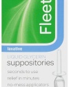 Fleet Adult Liquid Glycerin Suppositories, 4-Count Boxes (Pack of 3)