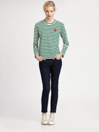 Strung on stripes in this supremely soft jersey top with a signature heart emblem and relaxed fit. RoundneckLong sleevesCottonHand washImportedModel shown is 5'11 (178cm) wearing US size Small. Strung on stripes in this supremely soft jersey top with a signature heart emblem and relaxed fit. RoundneckLong sleevesCottonHand washImportedModel shown is 5'11 (178cm) wearing US size Small.
