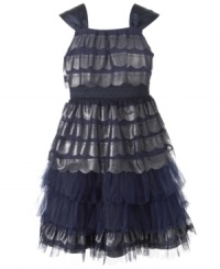 Perfectly prepped for the party. She'll shimmer and shine in an elegantly tiered dress from Bonnie Jean. Perfectly prepped for the party. She'll shimmer and shine in an elegantly tiered dress from Bonnie Jean.