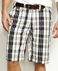 These plaid shorts from Nautica will anchor your look in preppy summer style. These plaid shorts from Nautica will anchor your look in preppy summer style.