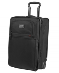 Your first-class boarding pass, this classic upright is compact enough to carry on a plane, yet expands 2.5 and has a removable garment sleeve that holds up to three suits. Made from Tumi's signature FXT ballistic nylon, it's ultra-durable in any turbulent situation. Tumi quality assurance warranty. Your first-class boarding pass, this classic upright is compact enough to carry on a plane, yet expands 2.5 and has a removable garment sleeve that holds up to three suits. Made from Tumi's signature FXT ballistic nylon, it's ultra-durable in any turbulent situation. Tumi quality assurance warranty.