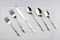 Unica Flatware Collection Wan 48-Piece Stainless Steel 18/0 Vibro Finish Flatware Set plus Organizer, Service for 8 Unica Flatware Collection Wan 48-Piece Stainless Steel 18/0 Vibro Finish Flatware Set plus Organizer, Service for 8