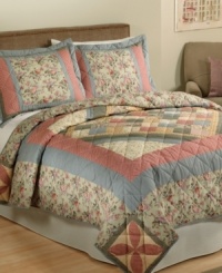 A cozy quilt in dreamy, muted tones transforms your bedroom in an instant. Coordinating shams finish the look with classic refinement. A cozy quilt in dreamy, muted tones transforms your bedroom in an instant. Coordinating shams finish the look with classic refinement.