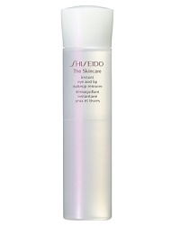 Shiseido The Skincare Instant Eye and Lip Makeup Remover. This gentle dual-phase formula quickly and easily removes all traces of waterproof and long-wearing eye makeup and lipstick. Skin-caring benefits protect skin against dehydration as it removes eye makeup and lipstick. Leaves skin fresh and smooth without an oily feeling. Shiseido The Skincare Instant Eye and Lip Makeup Remover. This gentle dual-phase formula quickly and easily removes all traces of waterproof and long-wearing eye makeup and lipstick. Skin-caring benefits protect skin against dehydration as it removes eye makeup and lipstick. Leaves skin fresh and smooth without an oily feeling.